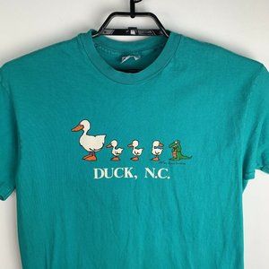 Vintage 1980s  Hanes Beefy Tshirt Mens Duck N.C. S